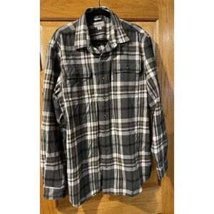Carhartt Jacket Mens Extra Large Gray Flannel Shirt 102216 026 Workwear XLT